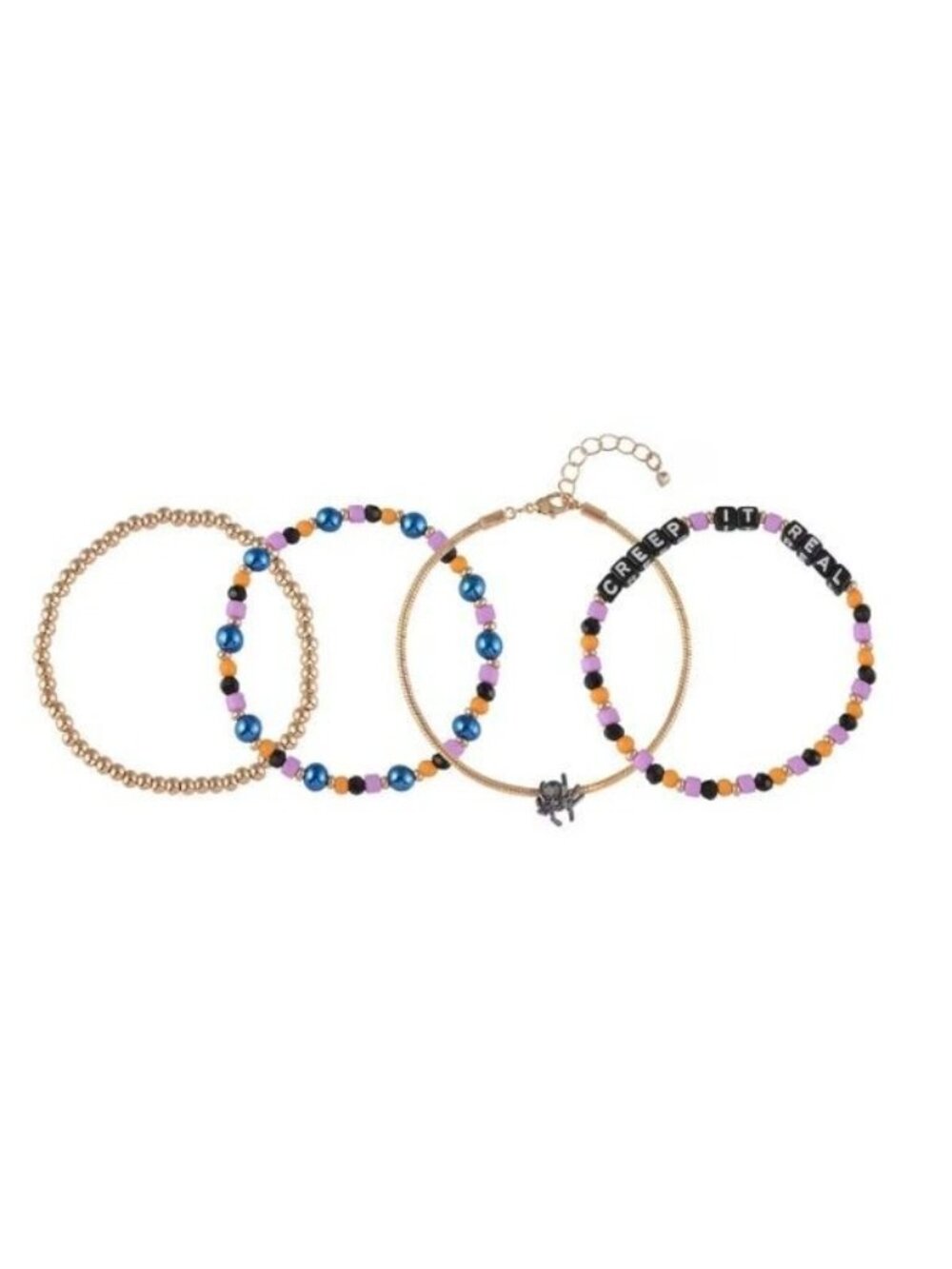Halloween Hallmark 4 Pack Spider & Beaded Bracelets